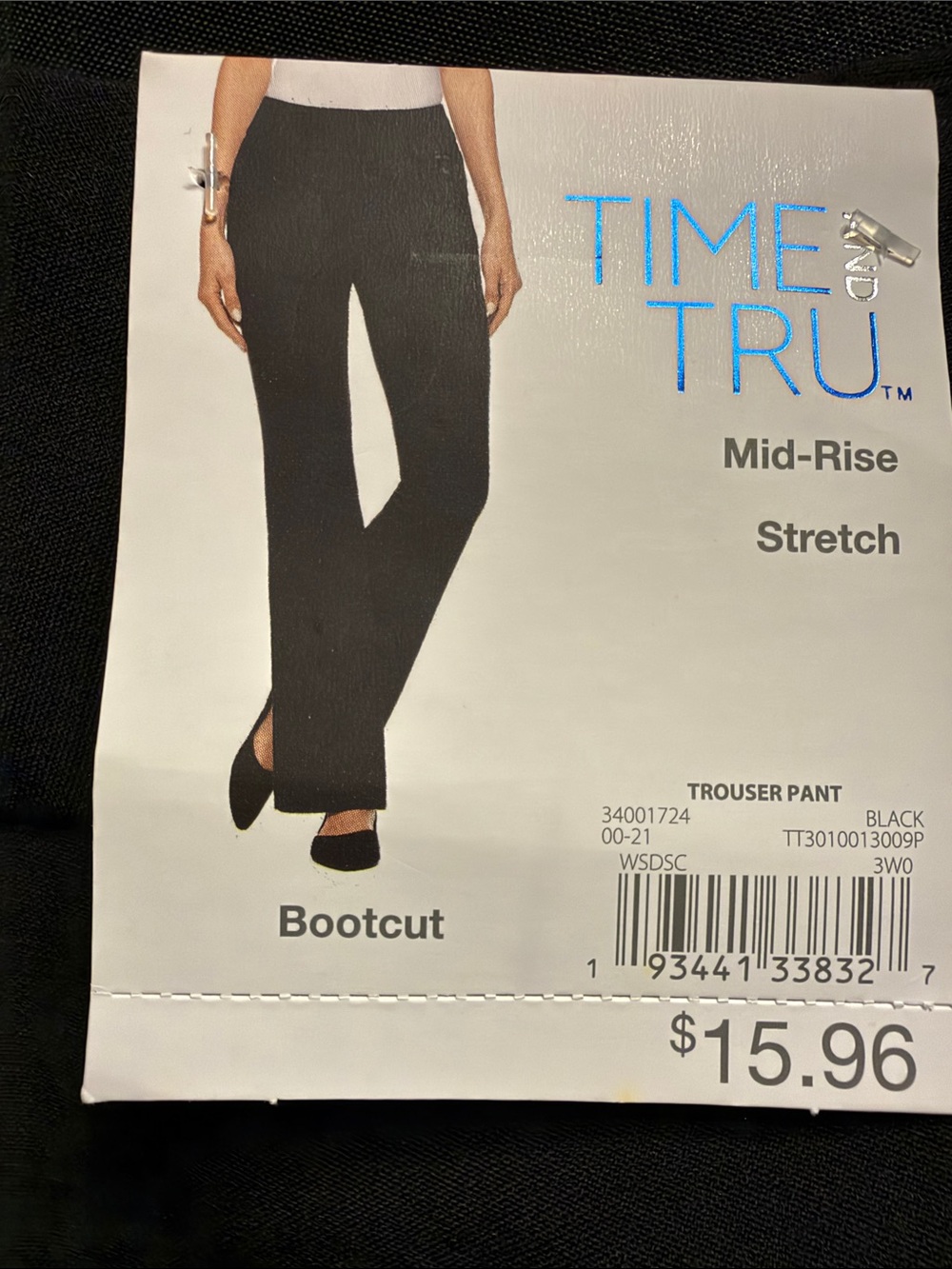 Time and Tru Black Stretch Bootcut Jeans